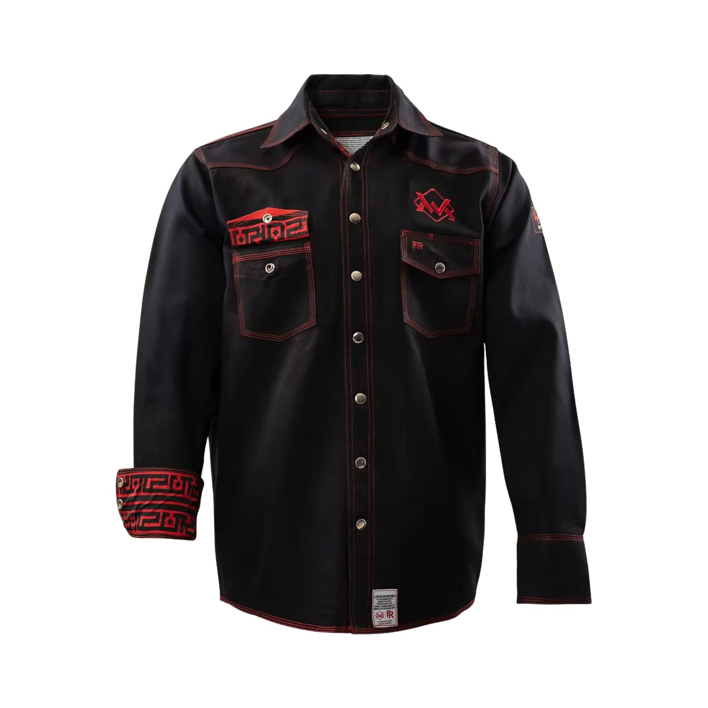 Welding Magician High-Strength Fire-Resistant Work Shirt - Black/Aztec