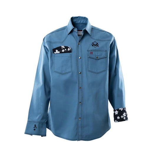 Welding Magician High-Strength Fire-Resistant Work Shirt - Sky Blue