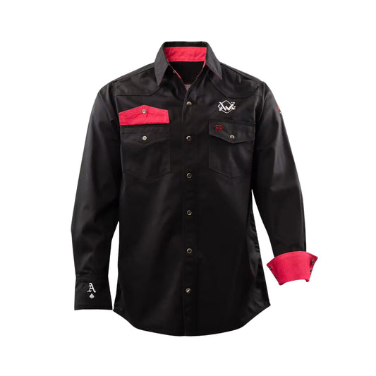 Welding Magician High-Strength Fire-Resistant Work Shirt - Black/Pink