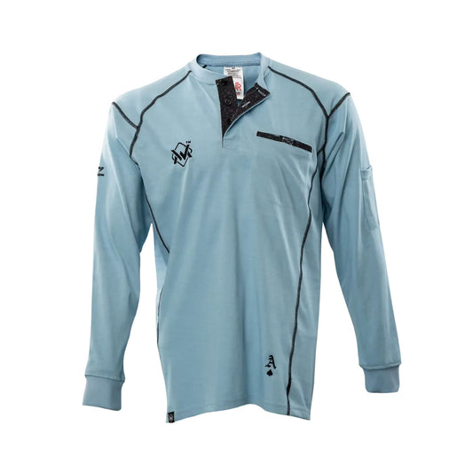 Welding Magician FR Elite Long Sleeve Work T-Shirt - Baby Blue/Black