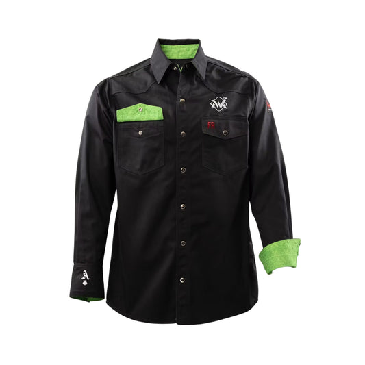 Welding Magician High-Strength Fire-Resistant Work Shirt - Black/Green