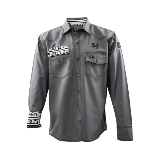 Welding Magician High-Strength Fire-Resistant Work Shirt - Grey/Aztec