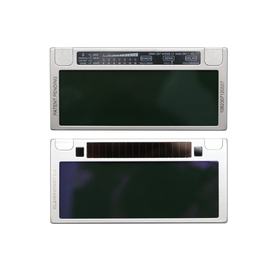 Clairvoyant 3.0, Crystal Clear Blue View 2" x 4 1/4" Multi Shade Auto-Darkening Filter Lens