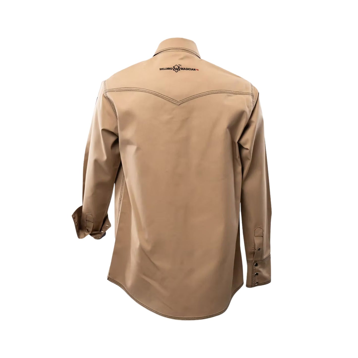 Welding Magician High-Strength Fire-Resistant Work Shirt - Khaki/Black