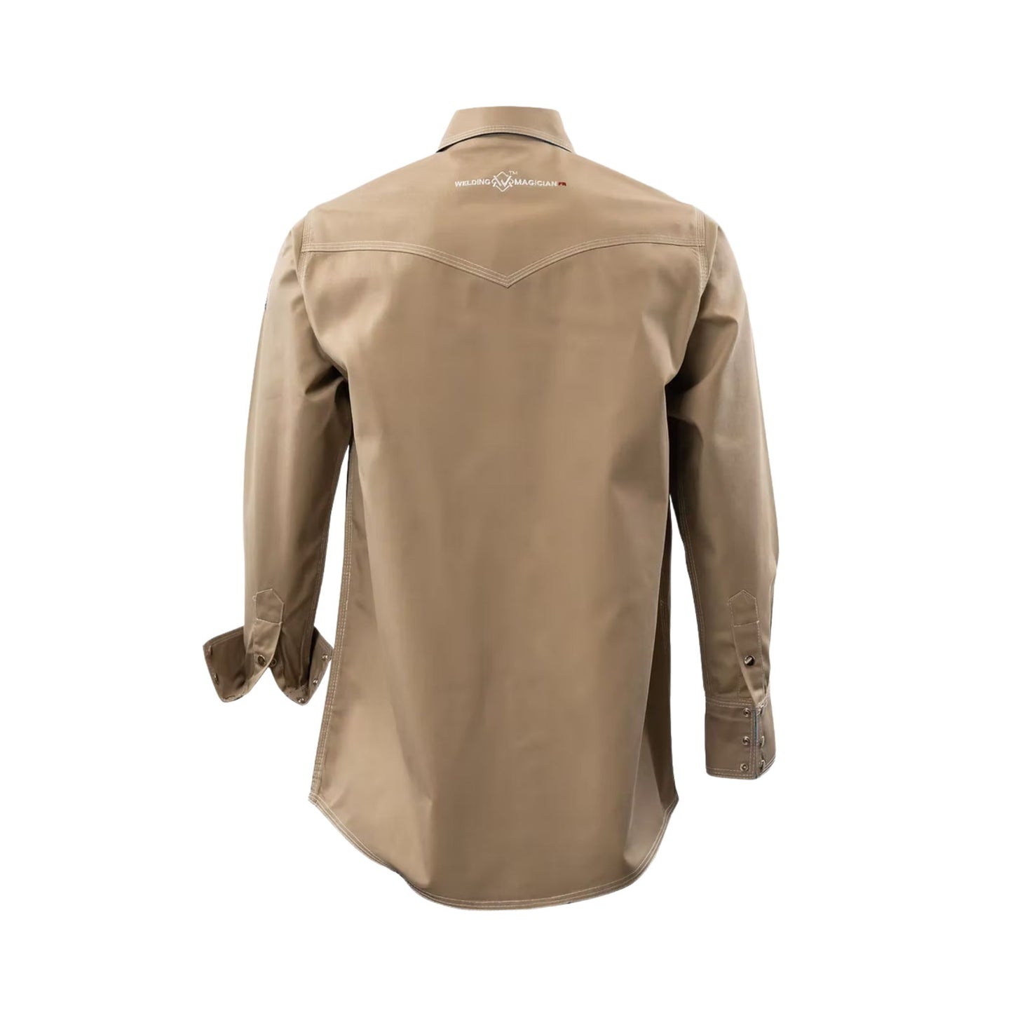 Welding Magician High-Strength Fire-Resistant Work Shirt - Khaki/Blue
