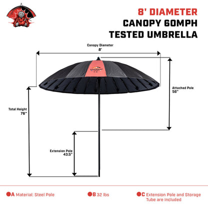 Pipeliner's Cloud 8' Flame Resistant Umbrella