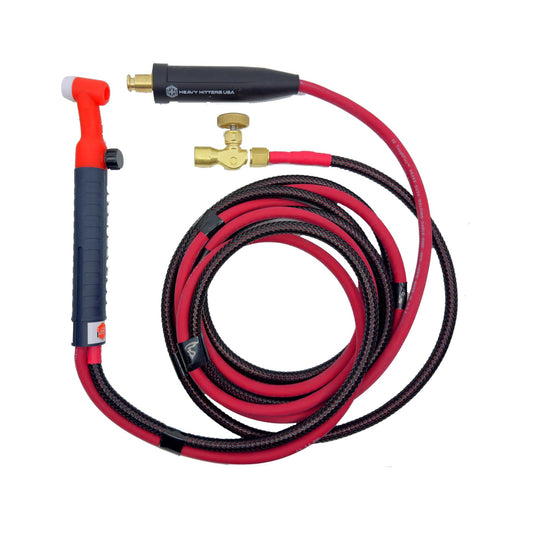 Heavy Hitters 300 Amp Flex with Valve TIG Rig 20ft Cable (26-Style MiniRig)
