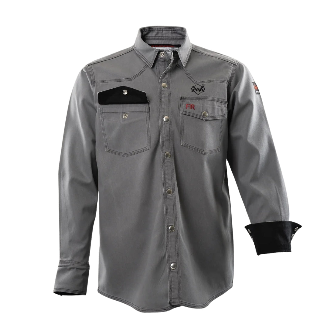 Welding Magician High-Strength Fire-Resistant Work Shirt - Grey/Black