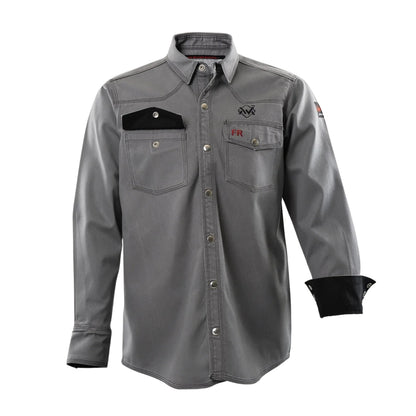 Welding Magician High-Strength Fire-Resistant Work Shirt - Grey/Black