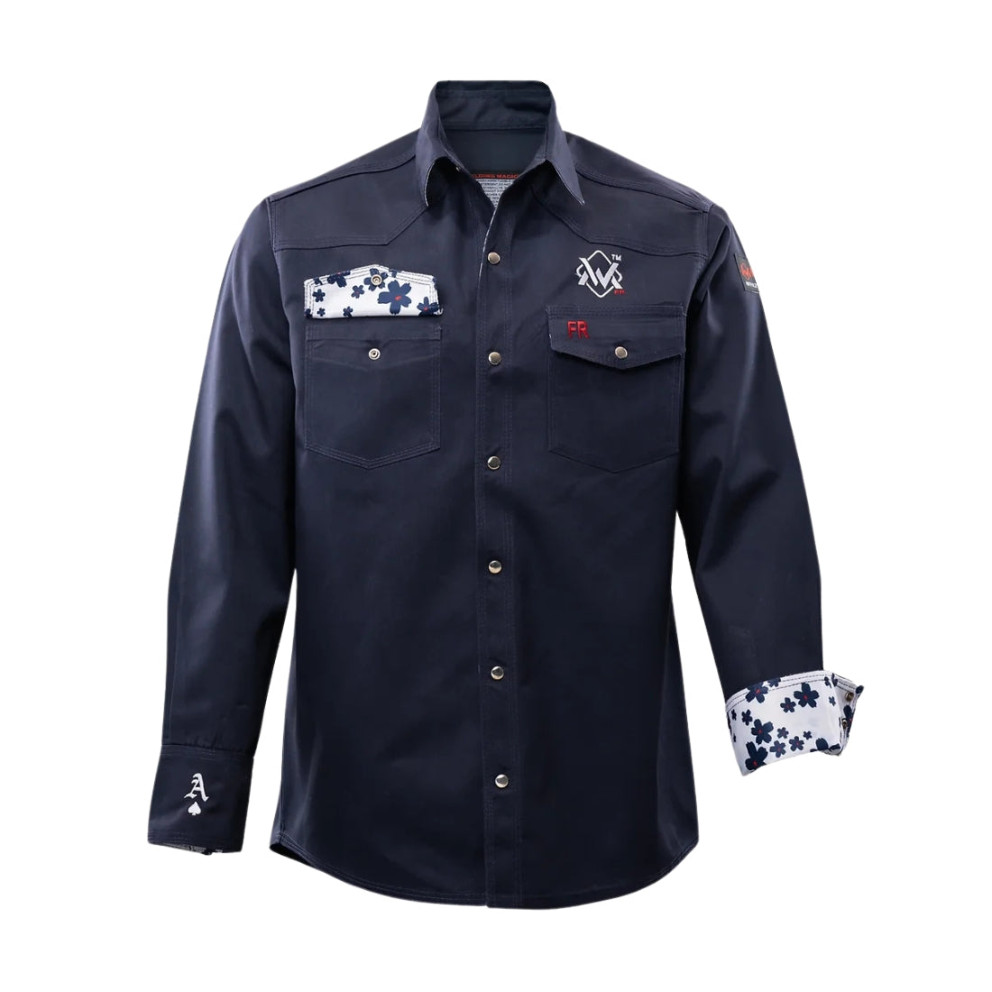 Welding Magician High-Strength Fire-Resistant Work Shirt - Navy Blue